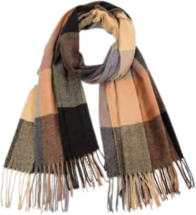 Cachecol Lenço Echarpe Xale Estilosa Dupla Face Xadrez Malha Premium Inverno Grande Grossa Outono Frio Intenso Comprida