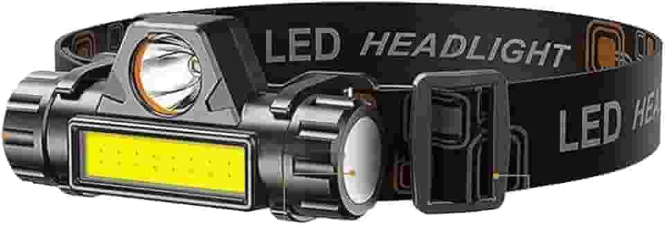 Lanterna De Cabeça Led Potente Recarregável e À Prova D'Água Para Uso em Mecânica Ciclismo Caminhada Trilha Acampamento Pesca Noturna Vigilância Portátil 4 Modos de Iluminação