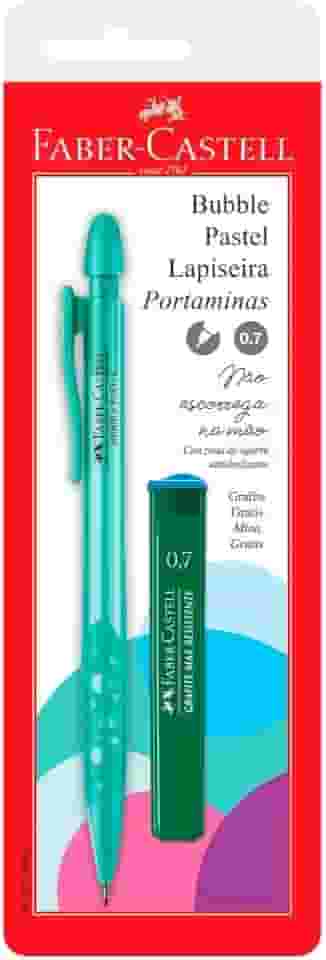 Lapiseira Bubble Pastel 0.7mm, Faber-Castell, Verde Água, com Grafite