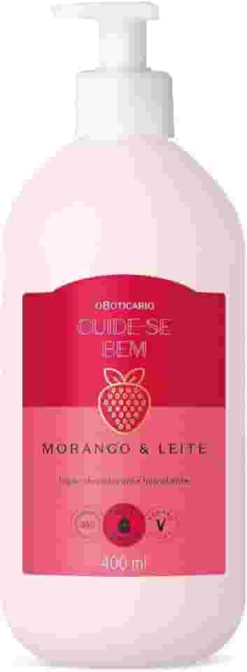 Loção Hidratante Desodorante Corporal Cuide-se Bem Morango e Leite 400ml