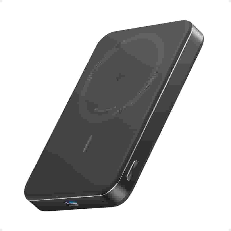 Anker MagGo Power Bank, Bateria Magnética Ultra Fina de 10.000mAh, Certificação Qi2, Portátil, Carregador MagSafe Compatível de 15W Ultra Rápido, Compatível com iPhone 17/16/15, Samsung,Xiaomi e Mais