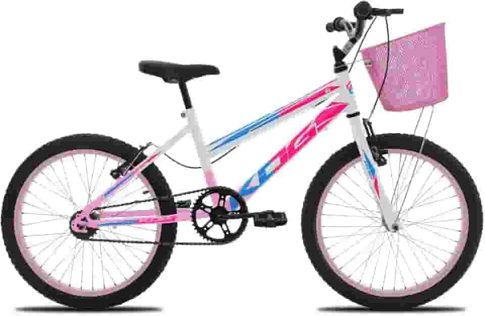 Bicicleta Aro 20 Infantil Feminina KOG BIKES com Cestinha Freios V-Brake