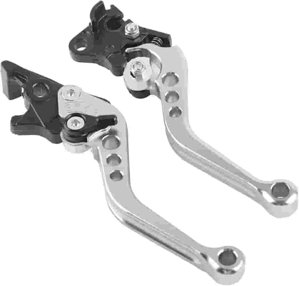 Alavanca de Freio de Embreagem de Motocicleta de Liga de Alumínio de Grau Superior para Melhorar a Segurança de Condução Adequada para Bicicletas (Branco prateado)