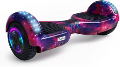 Egazza Hoverboard 6,5' com Bluetooth e Rodas LED Coloridas, Scooter de Equilíbrio Elétrica para Crianças e Adolescentes Cosmos Roxo