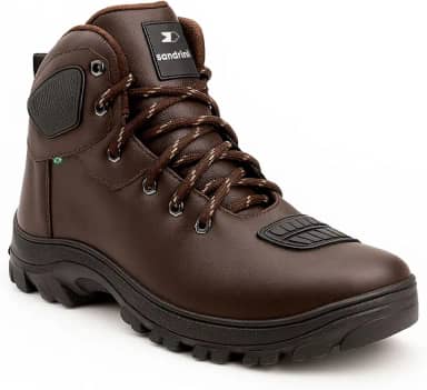 Bota Coturno Defender Sandrini Couro Motoboy Biqueira
