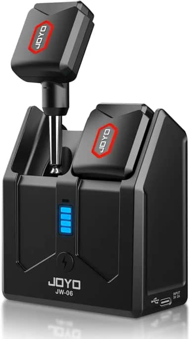 JOYO - JW-06 Sistema Sem Fio Digital para Guitarra 5.8GHz, Transmissor e Receptor, Bateria 15h, Alcance 20m