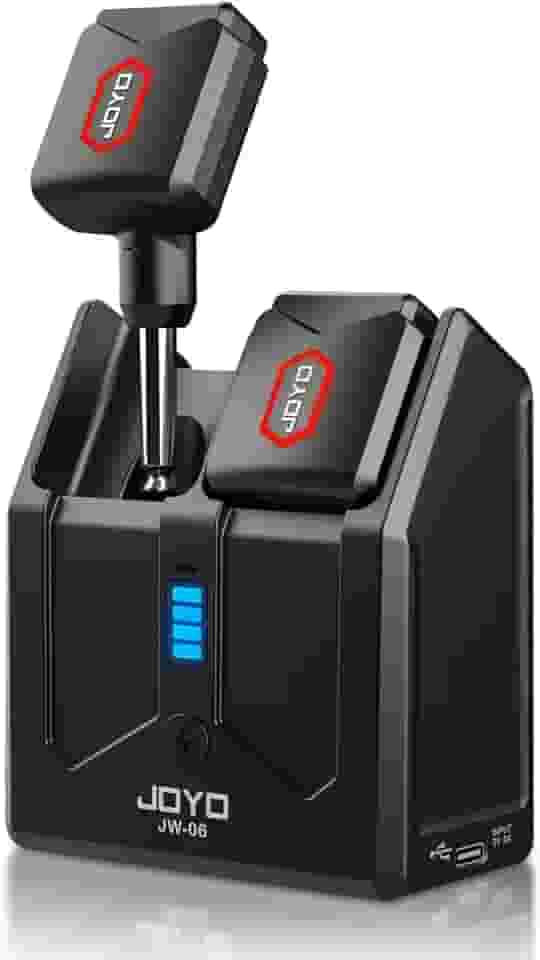 JOYO - JW-06 Sistema Sem Fio Digital para Guitarra 5.8GHz, Transmissor e Receptor, Bateria 15h, Alcance 20m