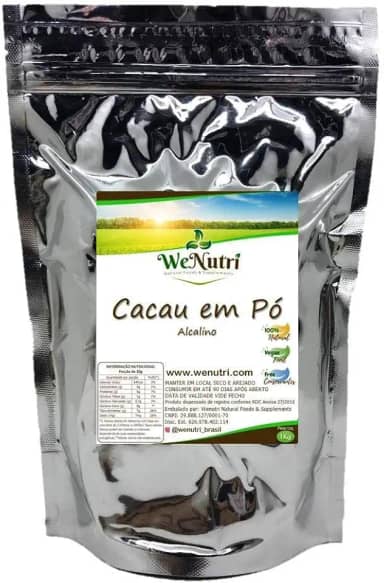 Cacau Alcalino em Pó 100% (ph 6,0 a 7,2) Wenutri