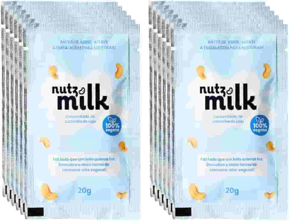 Leite Vegetal NutzMilk® Sachê 12 uni - Concentrado de Castanha de Caju