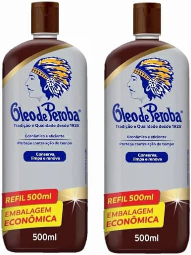 Kit 02 Óleo de Peroba King 500ml Tradicional Limpa Hidrata e Dá Brilho à Madeira