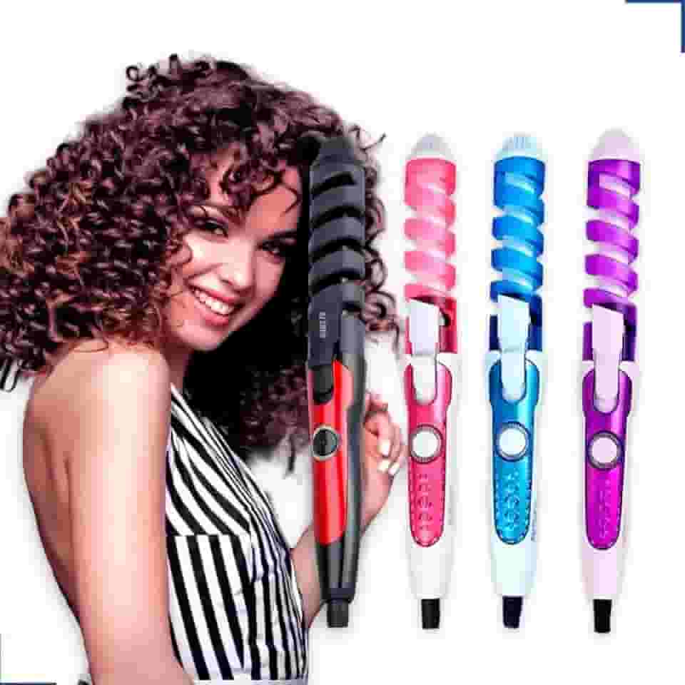 Modelador de Cachos Profissional, 4 Cores, para Todos os Tipos de Cabelo