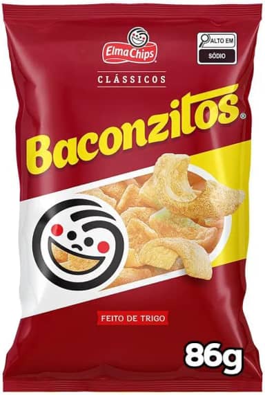 Salgadinho de Trigo Elma Chips Baconzitos Clássicos Pacote 86g