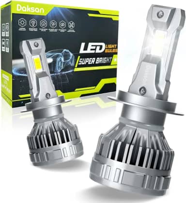 Kit Ultra Lâmpada LED Daskan Farol H7 H11 HB3/9005 HB4/9006 36000LM 6500K Branco Frio, 2 Lâmpadas 100W Super Brilho, IP68, 12-24V (H11)