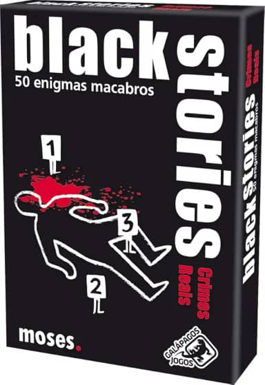 Galápagos, Black Stories: Crimes Reais, Jogo de Enigmas para Amigos, 2+ jogadores, 15 minutos por partida
