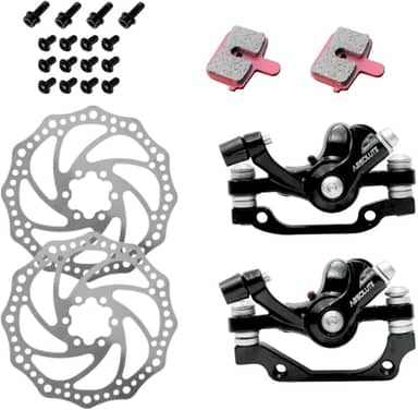 Kit Pinça Freio a Disco Mecânico Absolute Nero 160mm – Com Pastilha Quadrada – Aro 26 a 29