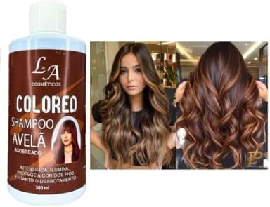 Shampoo Escurecedor Colored 300ml – Tonalizante para Cabelos Brancos Masculinos e Femininos | Efeito Natural, Fortalecimento e Brilho Intenso (Avelâ)