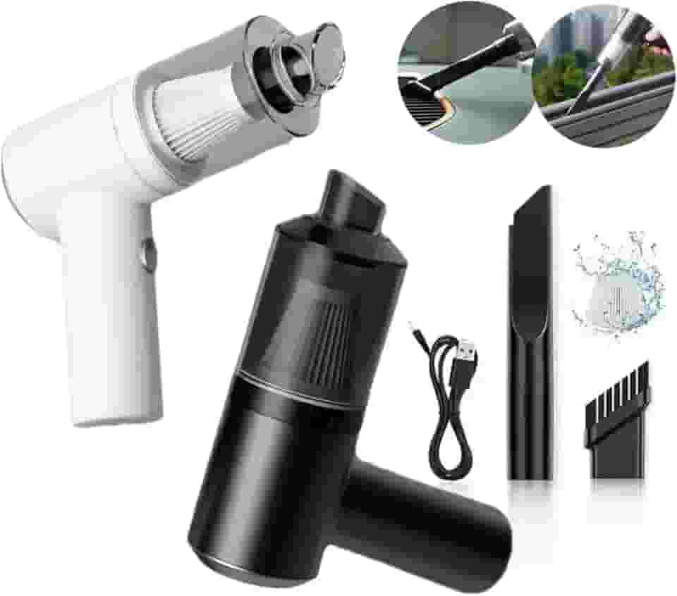 Mini Aspirador de Pó Portátil Doméstico/Automotivo Sem Fio USB Recarregável Bivolt 120w Limpeza Leve Poeira, Pelo Gato, Cachorro,Grãos, gavetas e rodapés