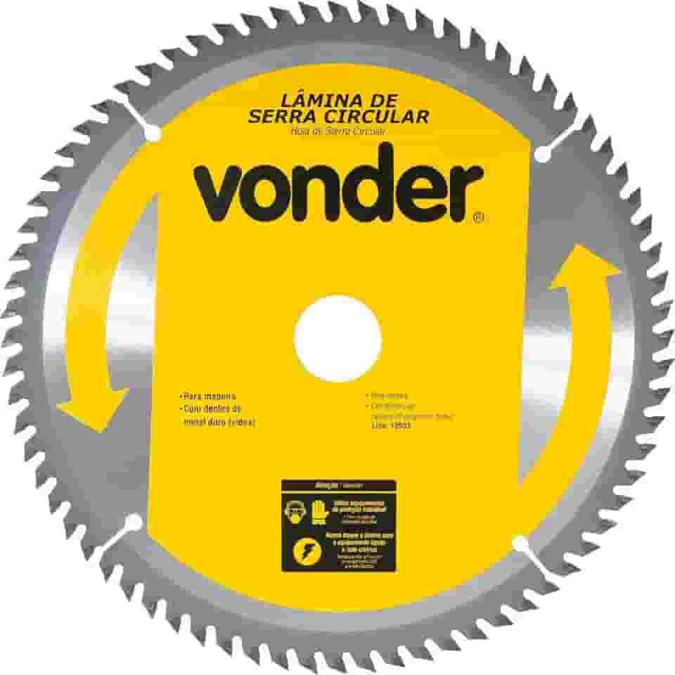Vonder, Lâmina De Serra Circular Com Dentes De Metal Duro/Vídea, 185 Mm X 20 Mm, 60 Dentes.