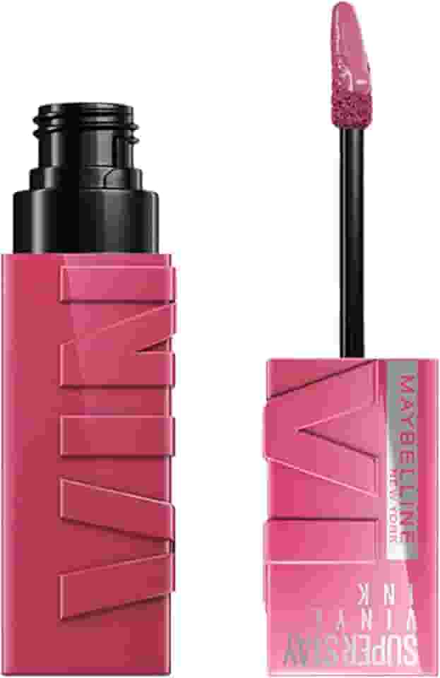 Maybelline NY SuperStay Vinyl Ink Batom Líquido Acabamento Vinil Espelhado e Efeito Gloss, Longa Duração de 16h, Não Borra e Não Transfere, Fórmula Vegana Cor Coy 4,2ml