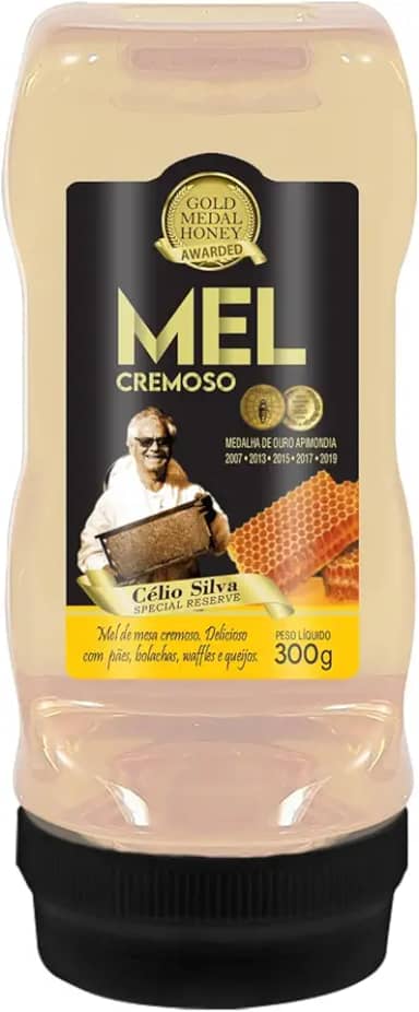 Bisnaga de Mel Cremoso Gold Medal Honey – 4x Medalhista de Ouro na Apimondia | Sabor Suave e Textura Aveludada | 100% Natural, Puro e Sem Aditivos | Ideal para Pães, Torradas e Sobremesas | 300g