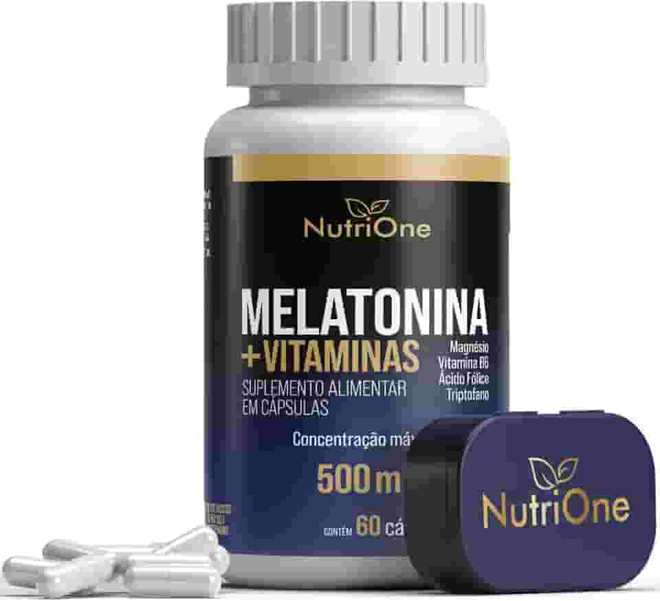 Melatonina + Triptofano, Magnésio, Metilfolato e Vitamina B6 60 Cápsulas - Nutrione