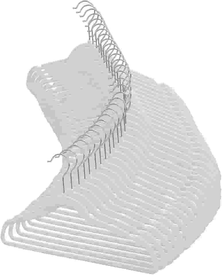 Kit 50 Cabides de Veludo 360° Antideslizante Kit Cabide para Roupas Camiseta Calça