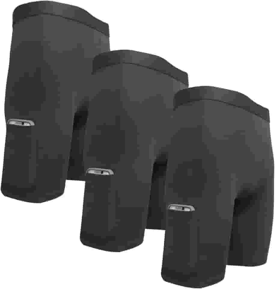 Kit 3 Bermuda Ciclista Com Bolso Segunda Pele Proteção Térmica UV Meia Coxa