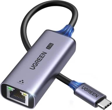 UGREEN Adaptador USB C para Ethernet 2.5G, adaptador Ethernet para laptop, alumínio, tipo C (Thunderbolt 4/3) para adaptador LAN de Internet de rede Rj45, compatível com NAS, MacBook Air/Pro,