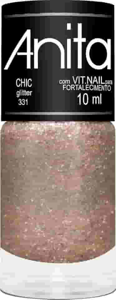 Anita Esmalte Chic Cosméticos Glitter Nude