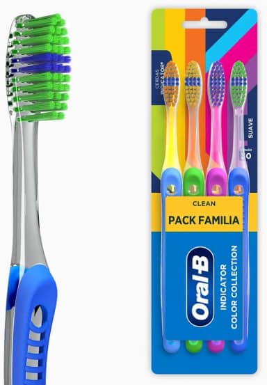 Escova Dental Oral-B Indicator Color Collection - 4 unidades