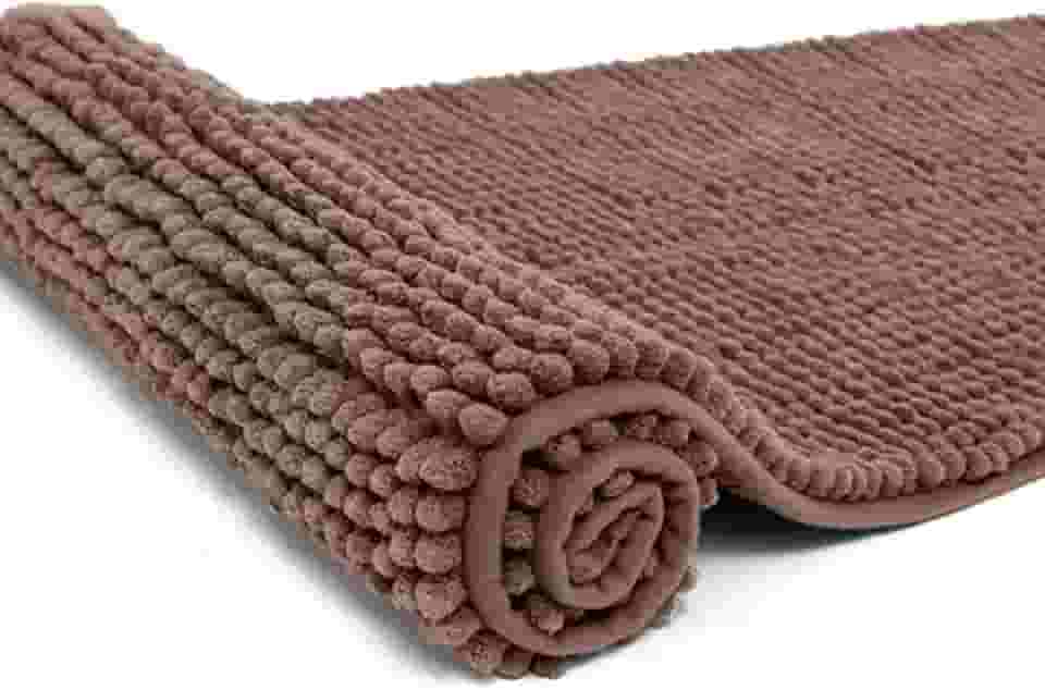 Tapete Passadeira Macarrão Antiderrapante 40x110cm Corttex – Estilo Bolinhas, Cozinha e Lavanderia, Conforto e Segurança (Marrom claro)