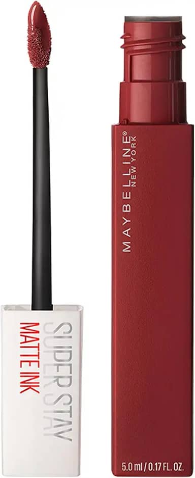 Maybelline SuperStay Matte Ink Batom Líquido Matte Longa Duração 16H com Aplicador Preciso, Não Transfere e Cor Intensa, Acabamento Matte Confortável, Cor 50 Voyager Vinho Profundo, 5ml