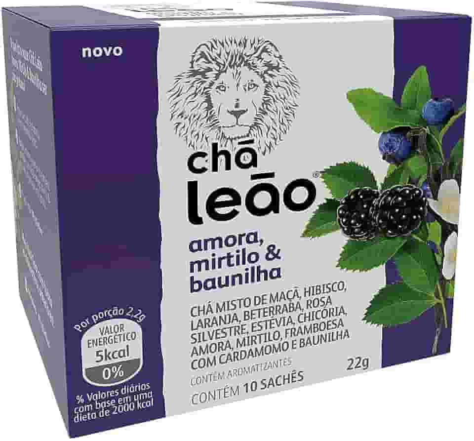 Leão Chá Frutas E Flores - Amora Mirtilo E Baunilha 10 Sachês