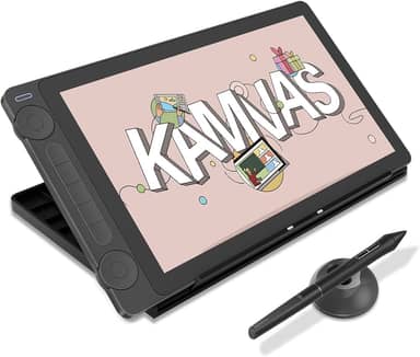 HUION Kamvas 13 (Gen 3) Mesa digitalizadora, Tablet de Arte Totalmente Laminado com Vidro de Lona Anti-brilho, 99% sRGB, PenTech 4.0, 16384 Pressão da Caneta, Dial Duplo para PC, Mac, Android