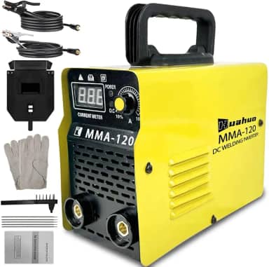 Máquina de Solda Inversora Sem Gás,Portatil de Alta Potência MMA120(220V) (Amarelo-220V)