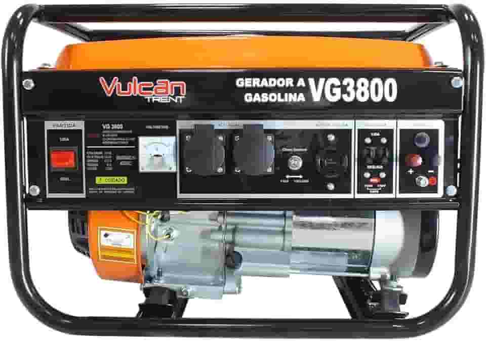 Vulcan Trent Gerador a Gasolina 4T 208Cc 7Hp 3.0 KVA Bivolt Partida Manual VG3800
