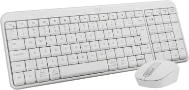 Combo Teclado e Mouse Sem Fio Logitech MK250 Bluetooth com Conectividade Rápida e Fácil, Design Compacto, Mouse Ambidestro, Layout ABNT2, Construção Durável, Compatível com PC e Mac - Branco