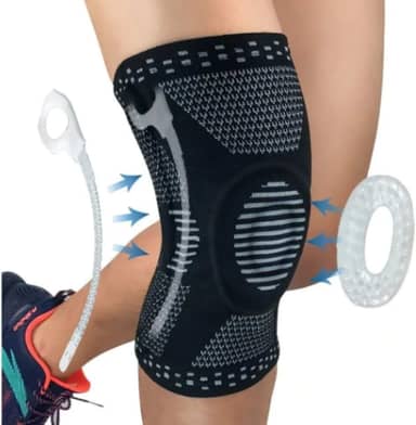 Joelheira de Compressão Profissional Snake para Academia Crossfit Musculação Corrida Bike Volei Basquete - Para proteção e recuperação do joelho (G)