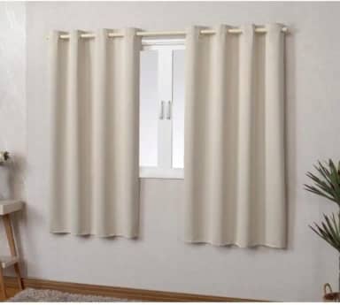 Cortina Tecido para Janela Blindex Corta Luz 2,20 X 1,30 Blackout Oferta Indicado para Varão até 1,80m (Bege)