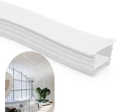 Perfil 5m Embutir 20x20mm Flexível Silicone Para Fita Led