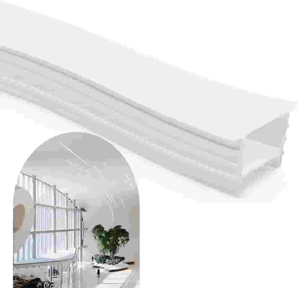 Perfil 5m Embutir 20x20mm Flexível Silicone Para Fita Led