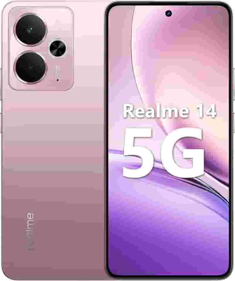 martphone Realme 14 5G 12 GB de RAM/512GB, /Tela 6.67'/120Hz Ultra-smooth, NFC - Warrior Pink