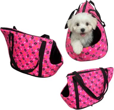 Bolsa de Transporte Para Pet Cachorro e Gatos Ideal Para Passeio Viagens Tamanho M (Rosa, M)