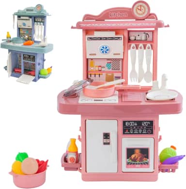 Cozinha Infantil De Brinquedo Completa Sai Água e Som Com Acessórios Faz de conta