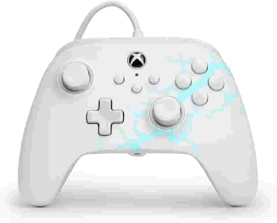 PowerA Advantage Wired Controller for Xbox Series X|S - Arctic Ice, gamepad, wired video game controller, gaming controller, USB-C, Works with Xbox One, Officially Licensed
