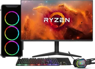PC Gamer Completo AMD Ryzen 7 5700G, Gráficos Radeon VEGA 8, 16GB DDR4, SSD 512GB, Fonte 500W, Monitor 21.5' 75Hz, 3green Force - 3F-016