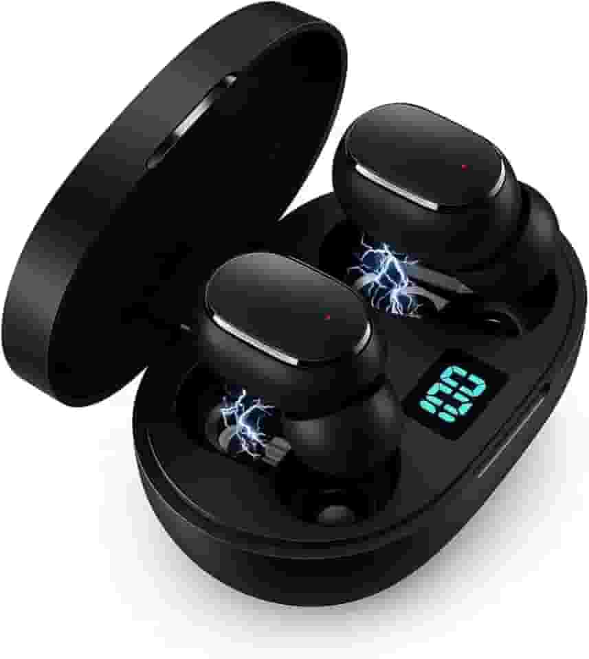 Fone de Ouvido Bluetooth 5.1 TWS Wireless com Visor LED, Som Hi-Fi Estéreo, Cancelamento de Ruído, Toque Inteligente, Bateria Longa, Microfone, Compatível com Android e iOS