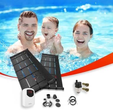 Kit Aquecimento Solar para Piscinas até 8m² ou12 mil litros TekSol com Controlador de Temperatura Bivolt