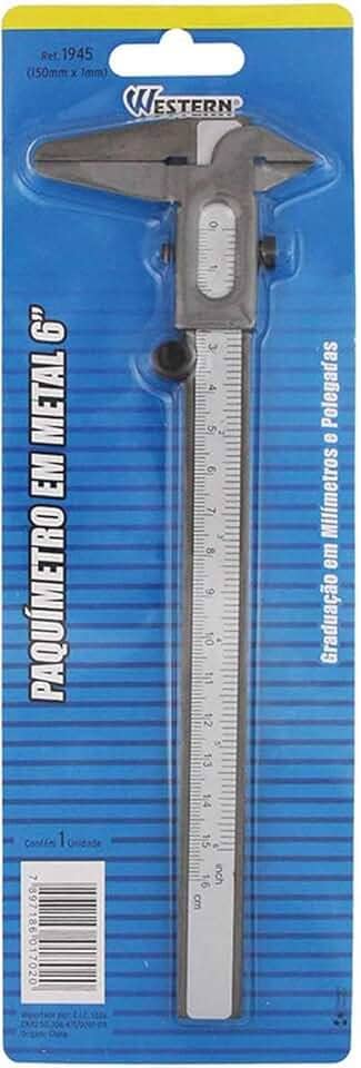 Western Paquímetro Em Metal Cinza