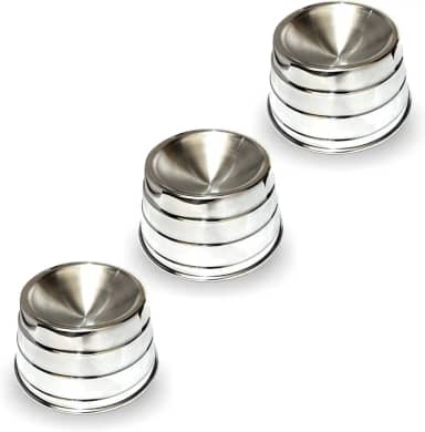 Kit 3 Comedouro Ergonômico Elevado Para Gatos Pet Alumínio